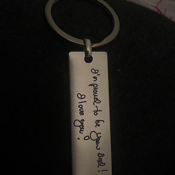 Actual Fingerprint Keychain by Caitlyn Minimalist • Custom Handwriting ...