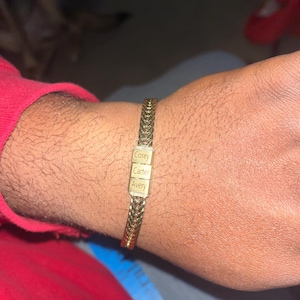Family Name Bracelet, Father Gold Bracelet, Kids Name Bracelet, Daddy Bracelet, Dad Jewelry, Gift For Dad, Anniversary Gift, Husband Gift