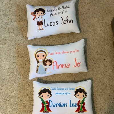 Personalized Saint Prayer Pillow for Kids / Hail Mary / Lord's Prayer ...