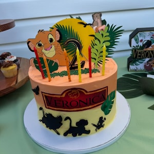 Decorazioni Torta Re Leone - 17 Pezzi, Topper Per Compleanno Bambini, In Carta - Foto 6