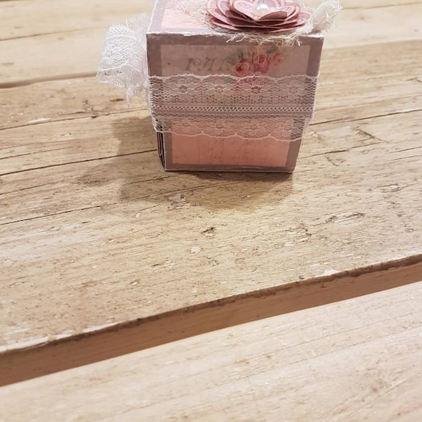 Shabby Pink Exploding Ephemera Box Explosion Valentine's Day Gift Idea ...