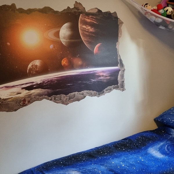 Planets Space Wall Sticker Mural Decal Print Art Astronomy Stars AD37 ...