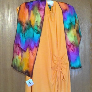 Hand Dyed, Hand Painted Silk, Over the Rainbow Silk Scarf - Etsy