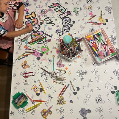 Back to School Table Top Coloring Page Extra Large Poster - Etsy