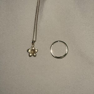 Plumeria Flower Pendant <> Solid 14k Yellow Gold