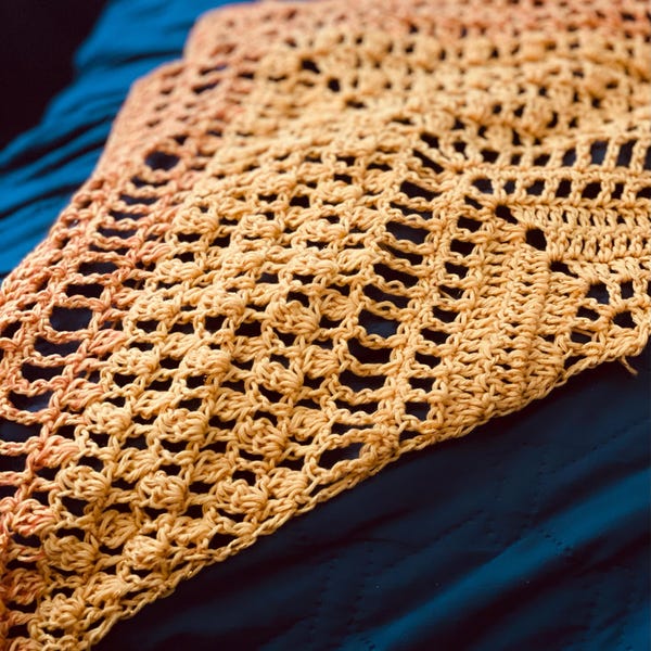 CROCHET PATTERN - Rose Sienna Triangle Shawl Written Pattern Instant ...