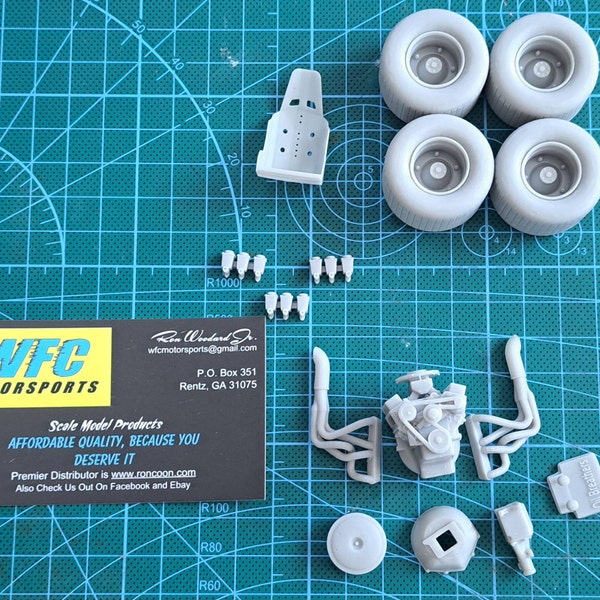 3d Resin Printed Racing Style Engine With Turn Down Headers. - Etsy
