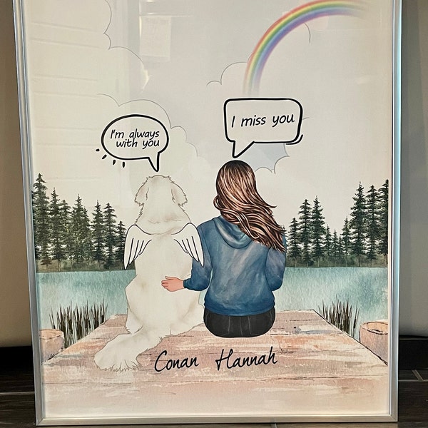Custom Personalized Dog Mom Canvas  - Best Gift For Dog Lovers - My Mind Still Talks To You - TBZX4U main image 1