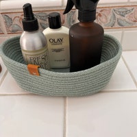 Square Cotton Rope Basket, Handmade Basket, Cotton Rope Organizer ...