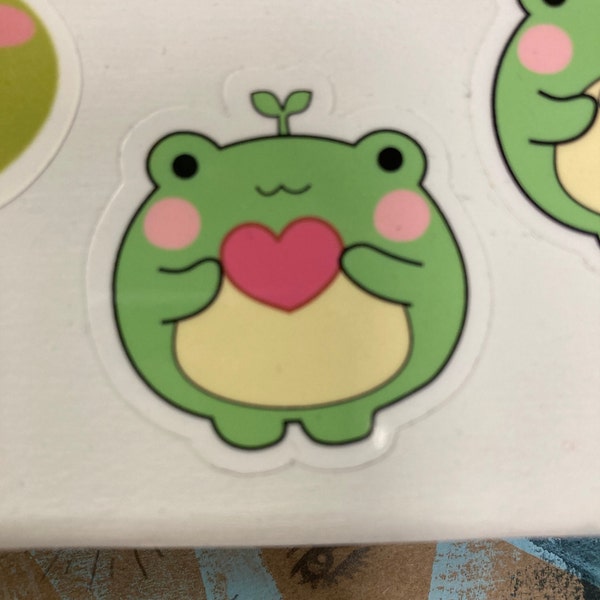 Froggy Sticker Bundle/ Cute Frog Stickers/ Cottagecore Kawaii Style ...