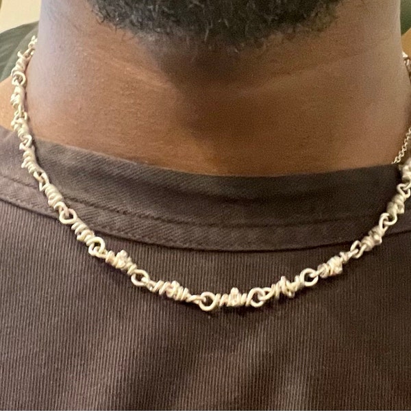 Collana Bizantina Uomo RWQIAN - Acciaio Inox Argento/Nero/Oro, 4/6/8mm, Lunghezza 45-70cm, Stile Vichingo Hip Hop - Foto 9