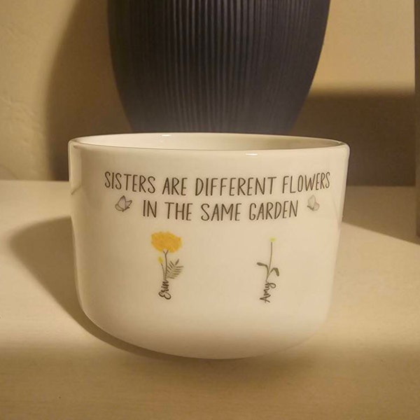 CafePress "Sisters Are Different Flowers From The Same Garden" 11 Oz Ceramic Coffee Mug - Dishwasher & Microwave Safe
