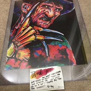 Neon Freddy Krueger | Art Print, Wall Decor, Painting, Horror - Etsy