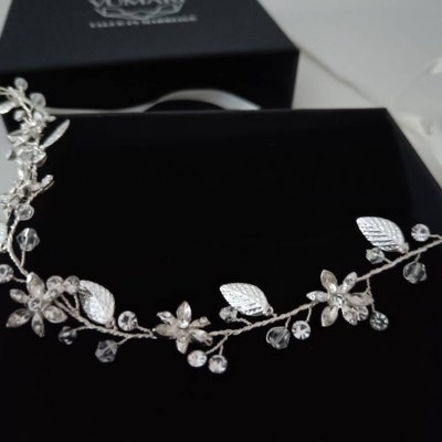 Denifery Smaragdgrüne Haarrebe – Brautschmuck, Kopfschmuck Für Hochzeit, Mit Kristallen & Strass