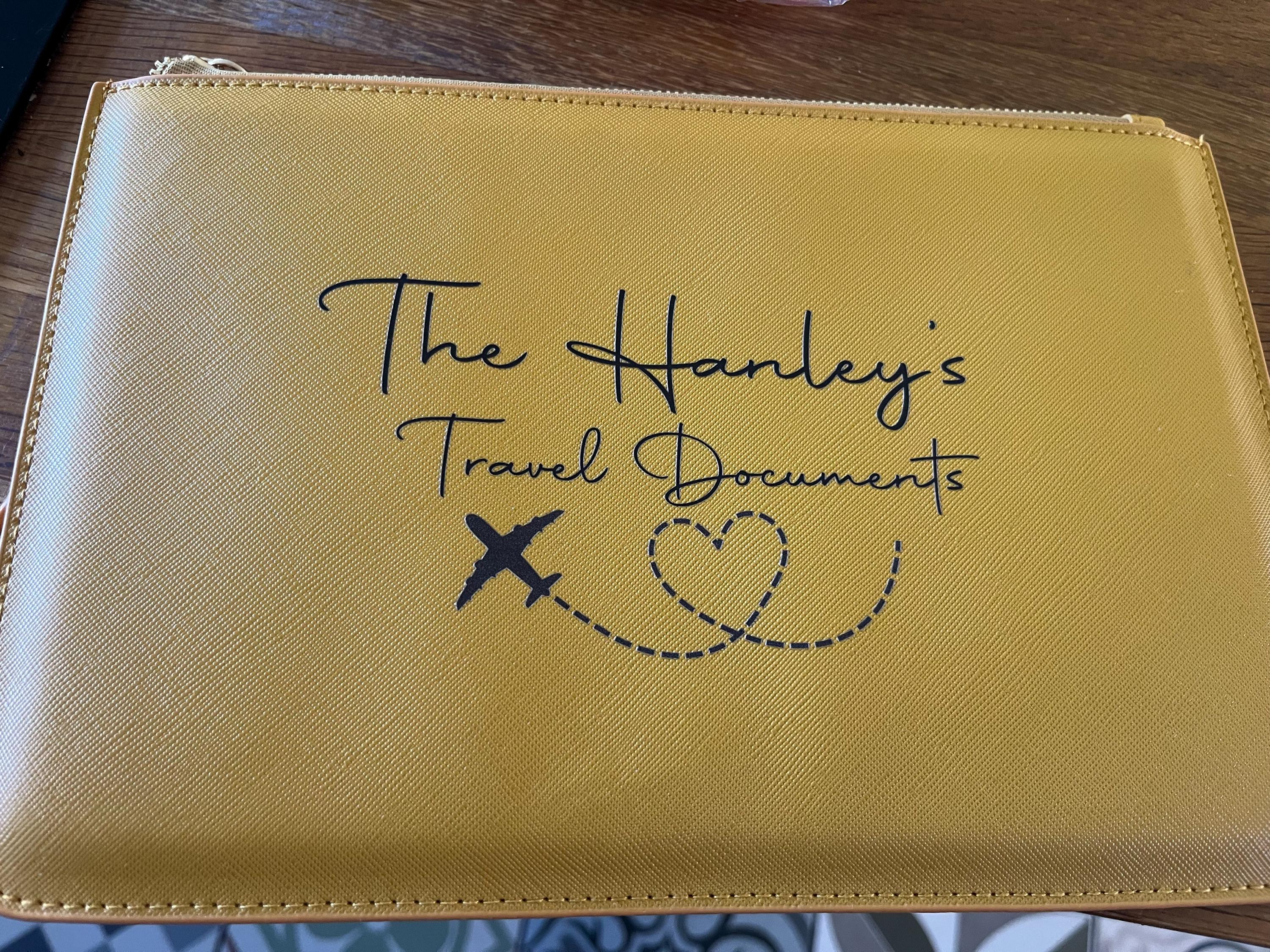 Family Passport Holder, Personalised Travel Document Wallet, Passport Wallet, Faux Leather Travel Folder