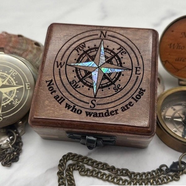 Personalized Compass, Custom Engraved Compass - Birthday, Anniversary ...