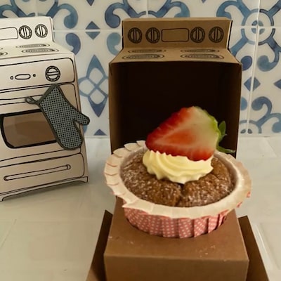 Retro Oven Cupcake Box, Cookie, Candy, Treat and Party Favor Box, Gift ...