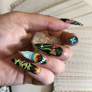 Its a Trip Hand Painted Full Press on Nail Set - Etsy