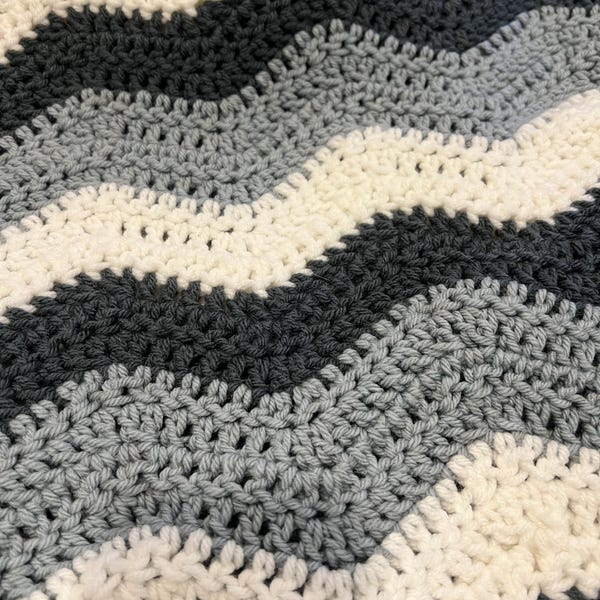 Shell Cottage Ripple Daisy Cottage Designs Ripple Blanket Pattern, Easy Ripple Blanket ...