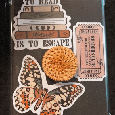 The Enchanted Book Stack Bookish Sticker Kindle Case - Etsy