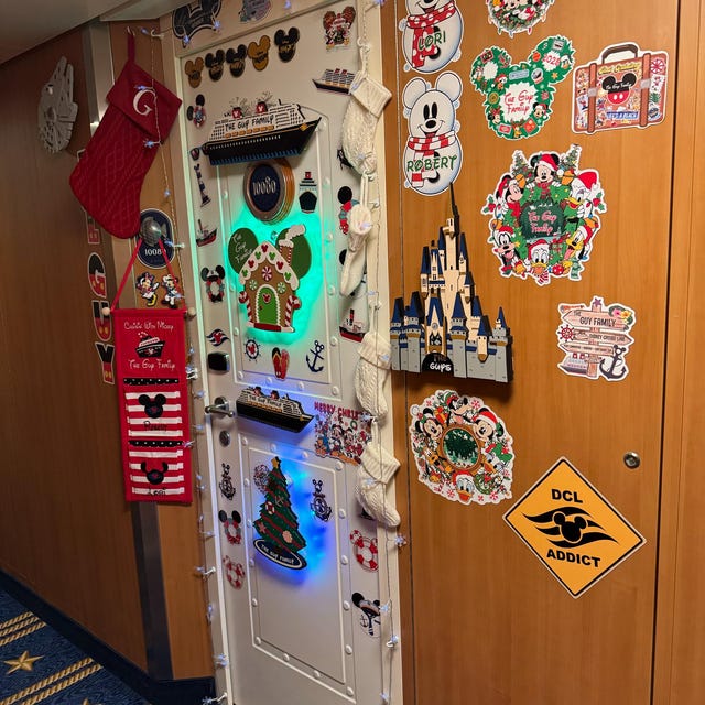 Mickey Christmas Gingerbread House Disney Cruise Door Magnet With