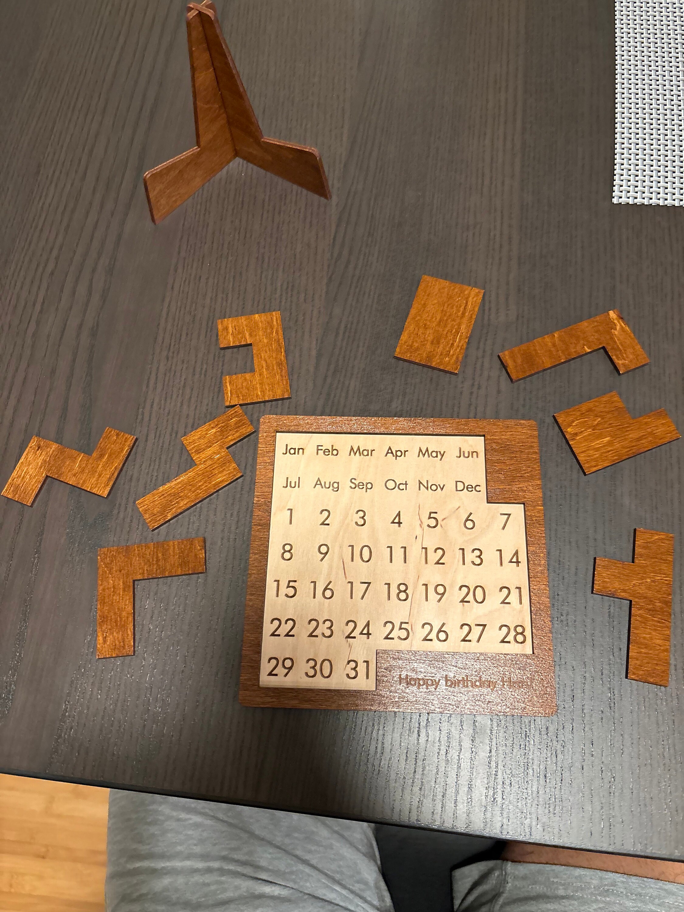 Daily Calendar Puzzle for Coffee Tables, Family Rooms, Gift for him, gift for her, Students, Office Toy, Game Room