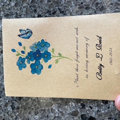 Celebration of Life Gifts Memorial Seed Pack Funeral Favors - Etsy