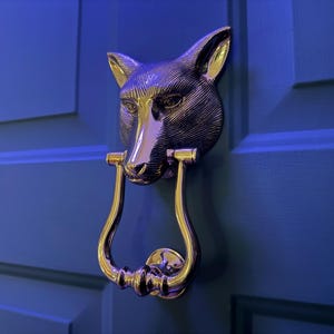 2-1/2" Solid Brass Fox Privacy Door Knocker - Schooner Bay Company