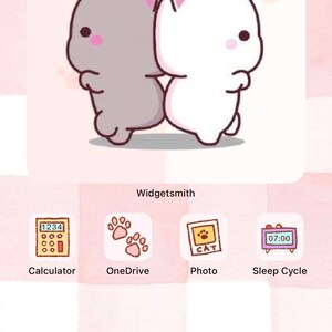 Mochi Peach Cat Cute Gomi App Icons Aesthetic iPhone 