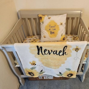Crib Sets Bee Crib Bedding Set, Baby Girl Nursery Bedding