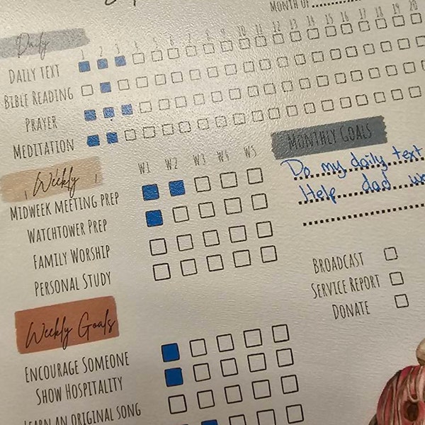 JW Spiritual Routine Checklist | Tracker | Printable | Daily Weekly ...