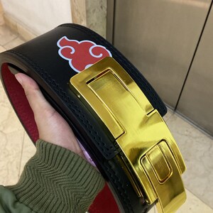 AKATSUKI CLOUDS Custom Powerlifting Belt Anime Weightlifting - Etsy
