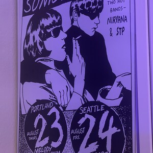 Vintage Sonic Youth Nirvana STP Poster Wall Art Home-decor Vintage Sonic Youth Nirvana STP Poster Wall Art Home-decor