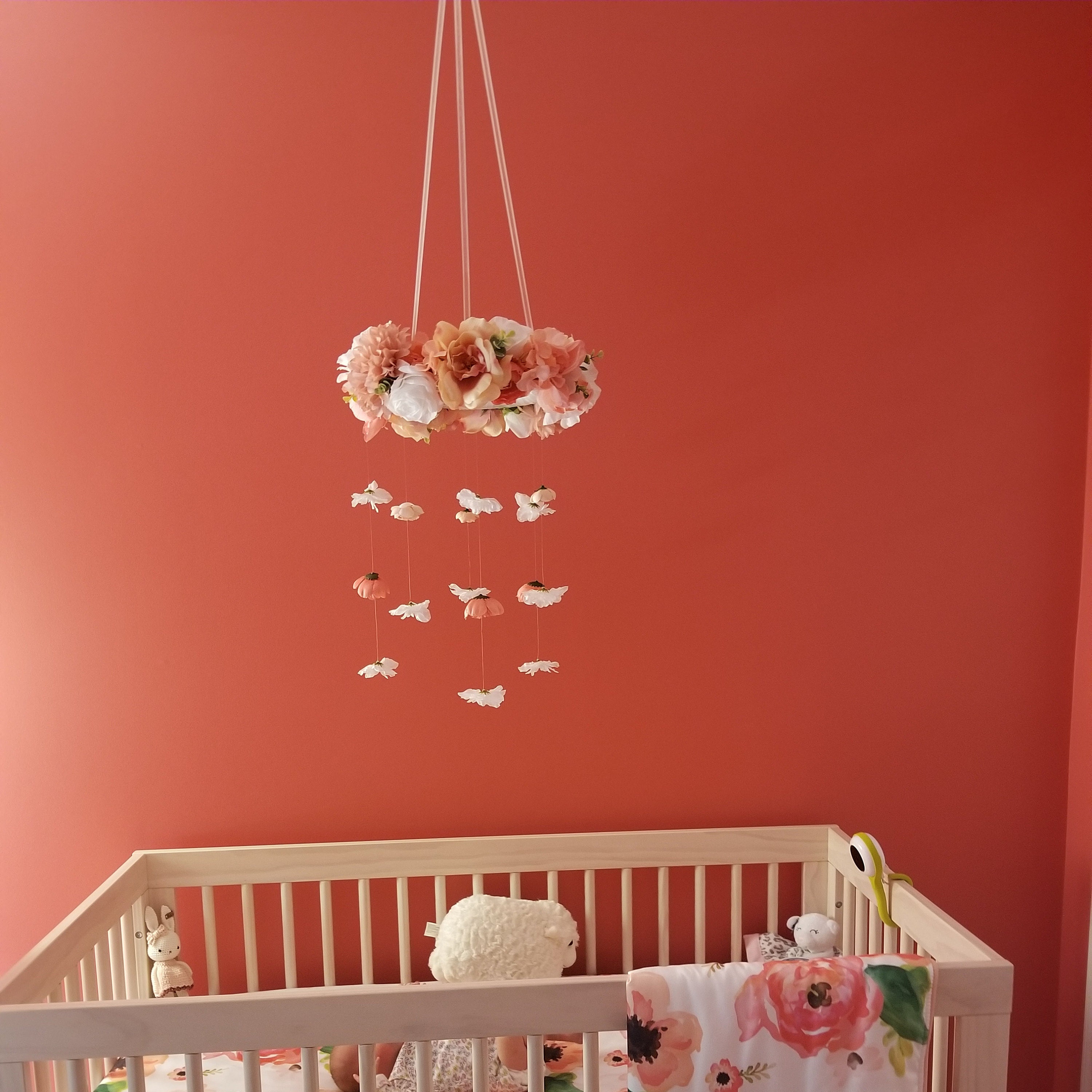 Flower Mobile Baby Mobile Floral Mobile Nursery Mobile Etsy