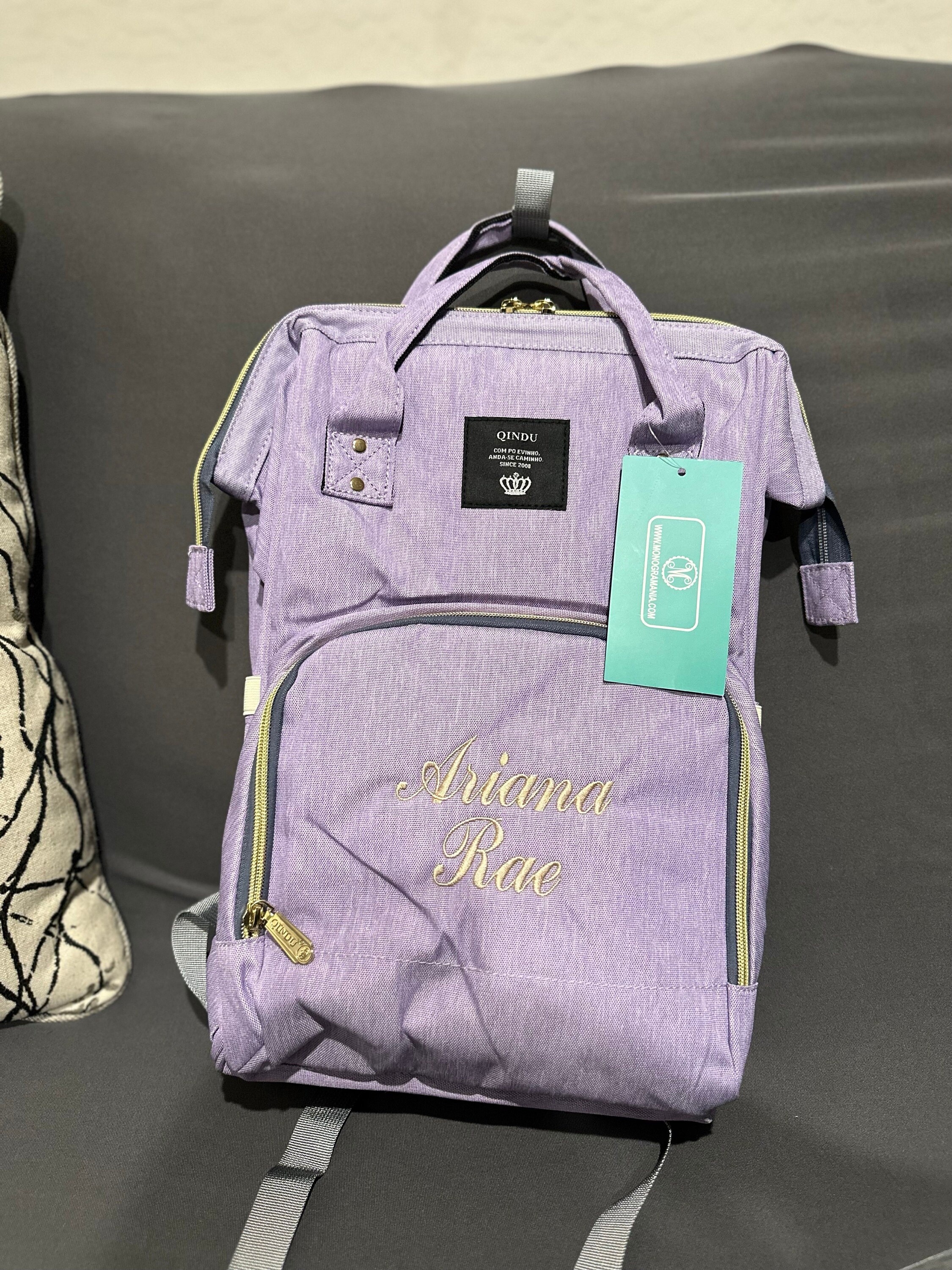 Monogrammed Diaper Bag Backpack | Multi Functional Diaper Bag Backpack | Personalized Diaper Bag | Custom Name Diaper Bag | Baby Shower Gift