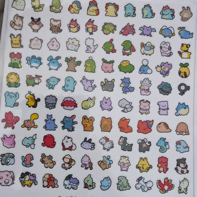 ポケモン シールシート 2種 ＆ ステッカー 28枚 レトロ ポケモン第2世代 152-251 ビニールステッカーシート | ミニステッカー