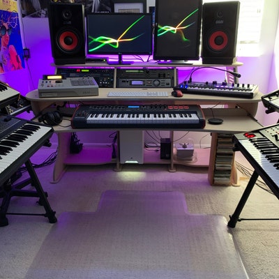 Recording Studio Desk/ 12RU Workstation/ Cabinet Grade Birch Plywood ...