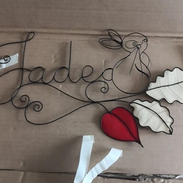 Déco Murale "Merci" En Fil De Fer Recuit - Création Artisanale Française