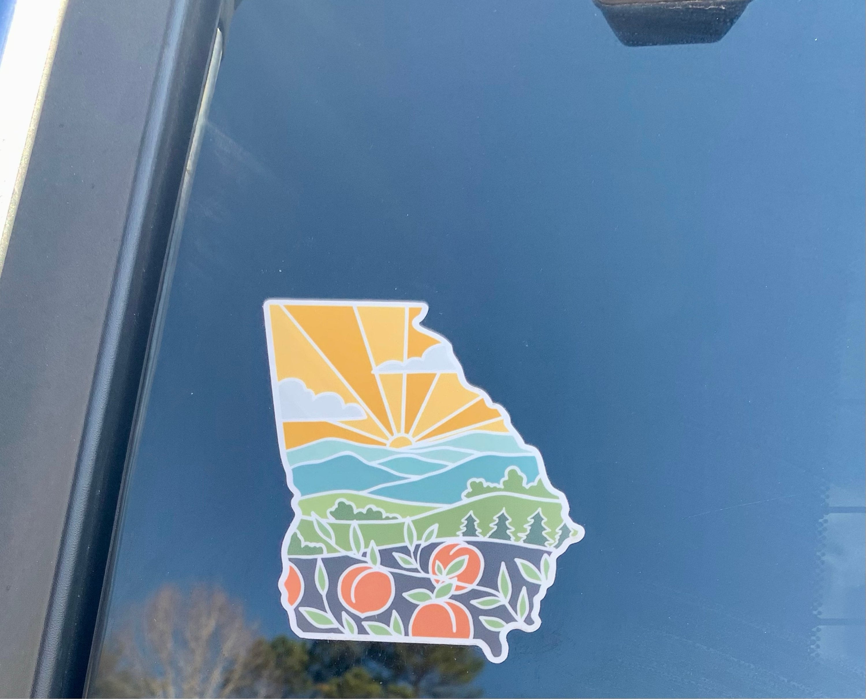 Georgia Durable Sticker | High Quality Bumper Sticker | United States Vinyl Decal | Weatherproof Sticker | Water Bottle Sticker | 3&quot;