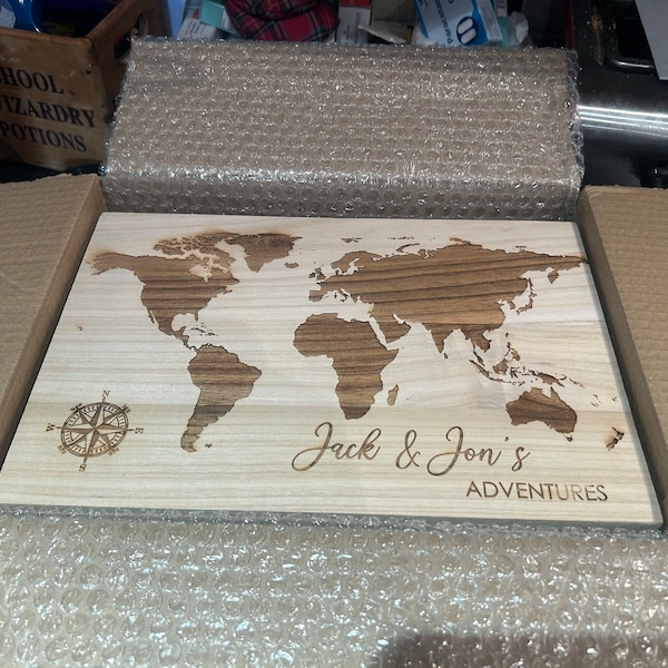 Couples Adventure Map Keepsake Memory Box - Etsy UK