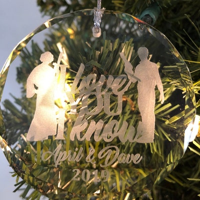 Personalized Crystal Ornament I Love You I Know christmas Ornament - Etsy