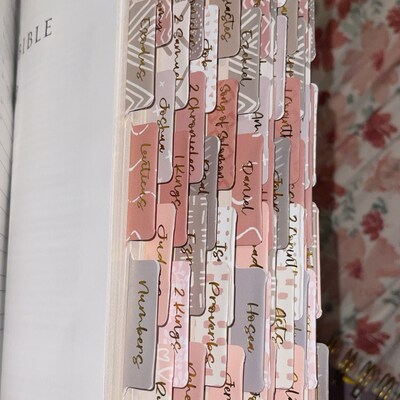 Bible Tabs Laminated Bible Tabs Tabs for the Bible Pretty Bible Tab ...