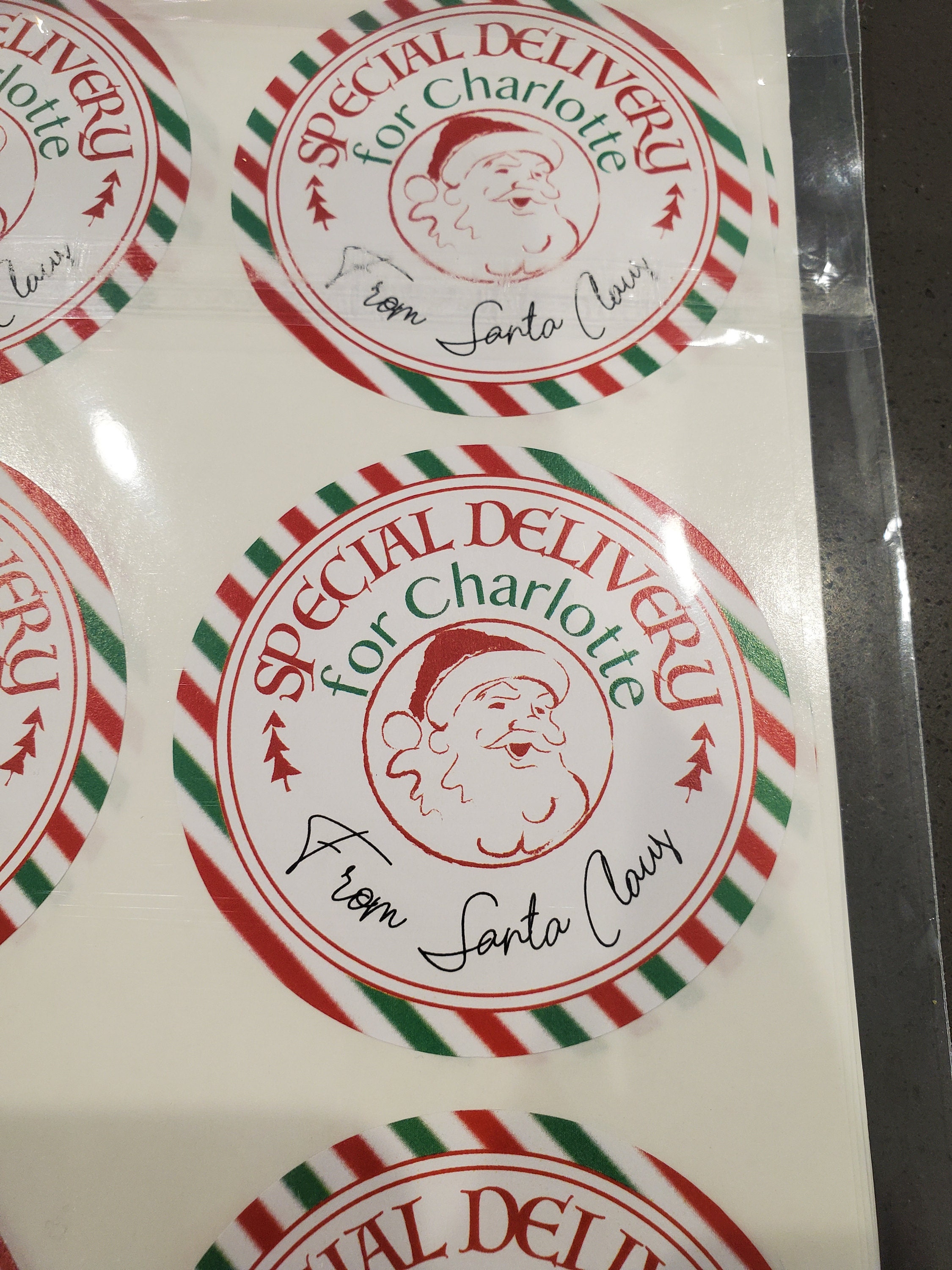 Personalized Santa Claus Gift Tags, Christmas Gift Labels, From Santa Claus, Special Delivery North Pole, Santa Gift Tag, Gift Tag for Child