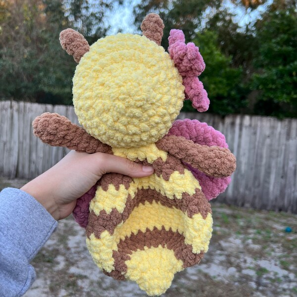 Benji the Bee Crochet Pattern, Crochet Snuggler - Etsy