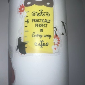 Autocollant Murale Mary Poppins 'Practically Perfect' - Vinyle 30x33 Pouces - Neuf