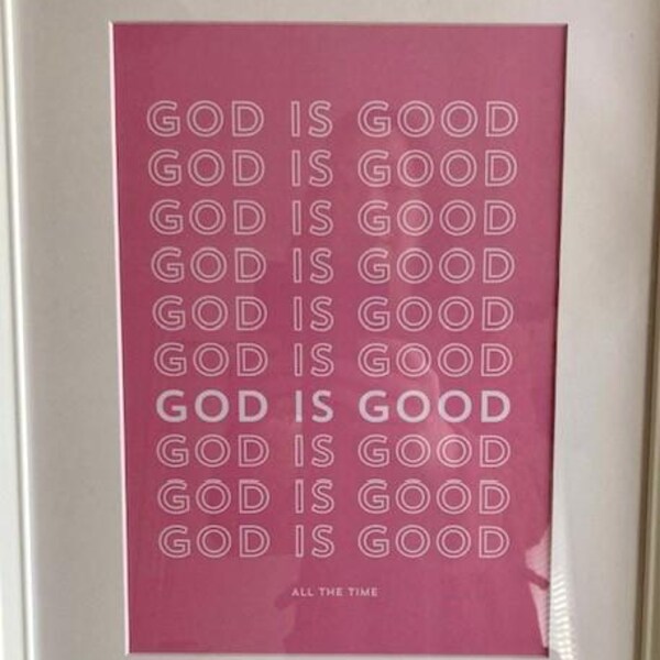 Pink Bible Verse Print Aesthetic Christian Girl Room Decor Trendy Jesus ...