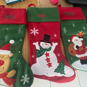 Personalised Christmas Stocking 14 Designs Embroidered - Etsy