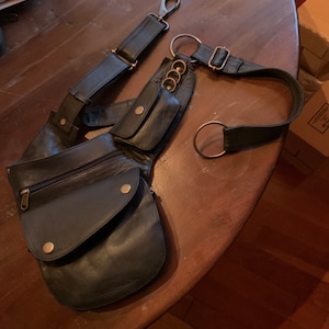 Leather Hip Bag - Dark brown – ForageDesign