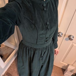 Corduroy Dress, Green Corduroy Midi Dress, A Line Dress, Corduroy Dress  With Lace, Long Sleeve Dress, Spring Autumn Dress, Party Dress C4464 - Etsy