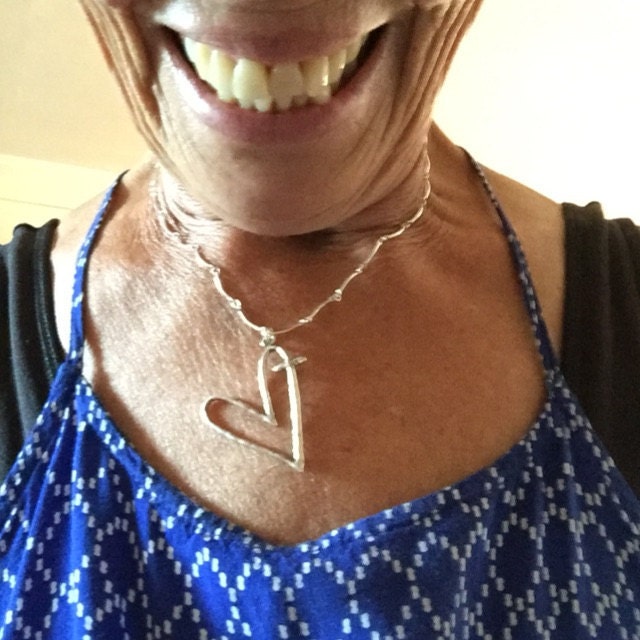 Anhänger Ewige Liebe, Sichtbarer Glaube, Sterling Silber Schmuck, christlich, handgefertigt, Kreuz, Herz